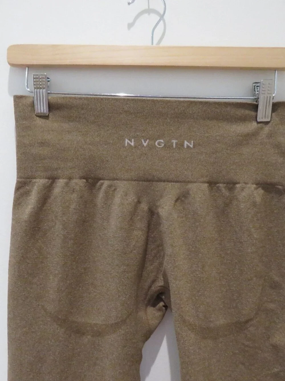 NVGTN Contour Seamless Leggings in Mocha Brown XL Athleisure Gym Workout Stretch - Picture 9 of 11